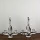 Flame candle holders in vintage crystal 60