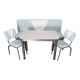 3-seater bench, table and 2 chairs, vintage American dinner style.