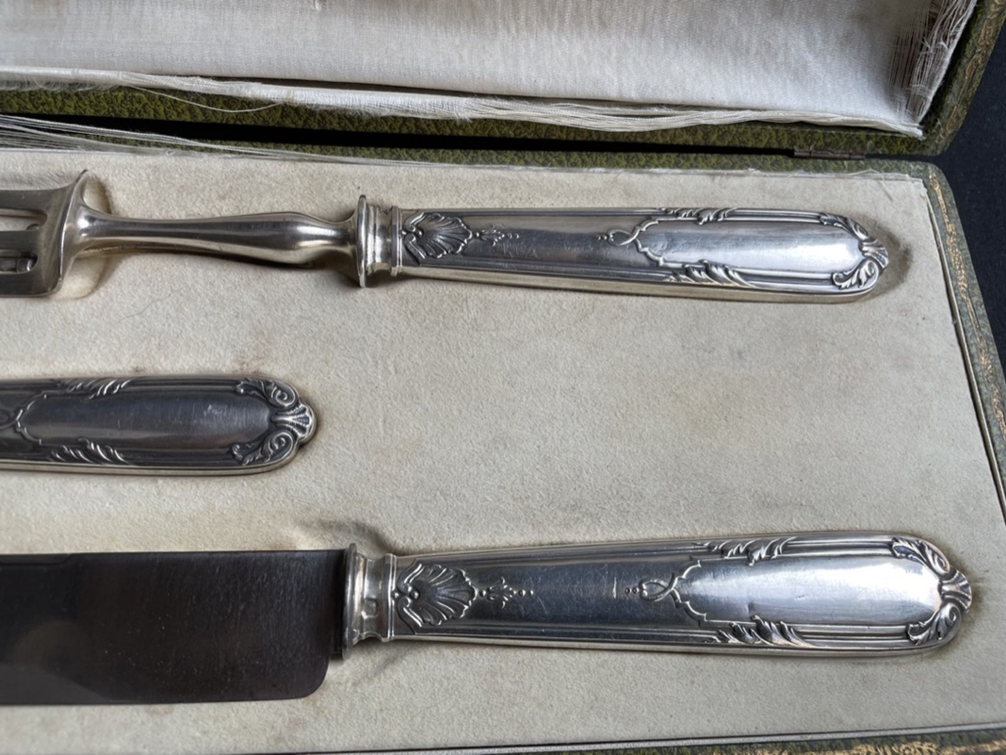 Service à découper Argent Minerve style Louis XV