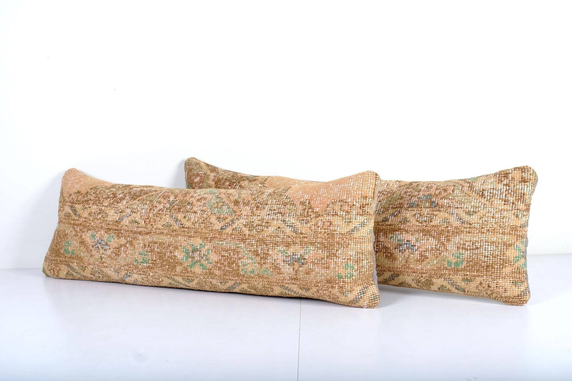Set of 2 vintage Turkish cushion covers 30x89 cm