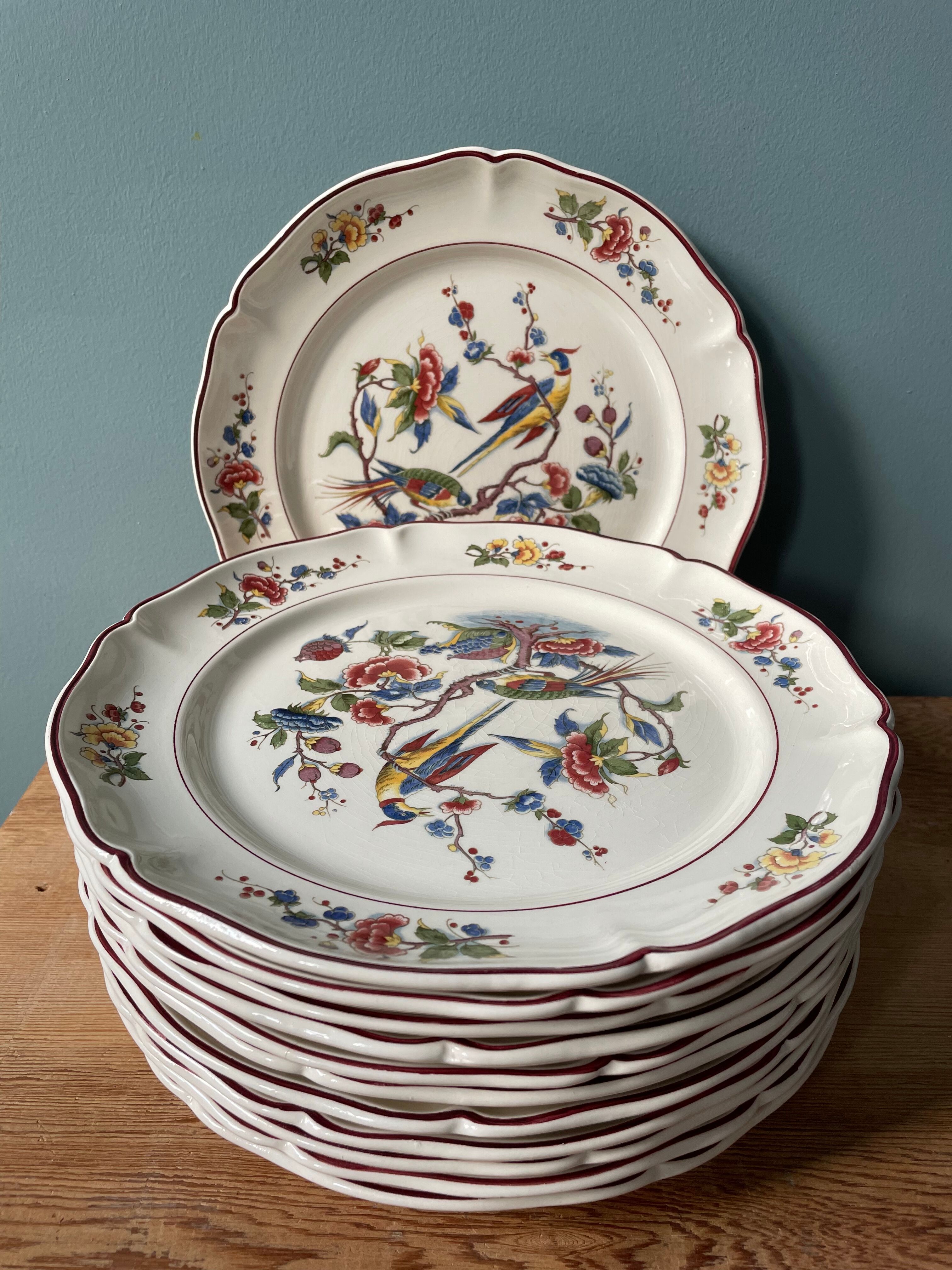 Set of 12 flat plates Villeroy and Boch, Phoenix model