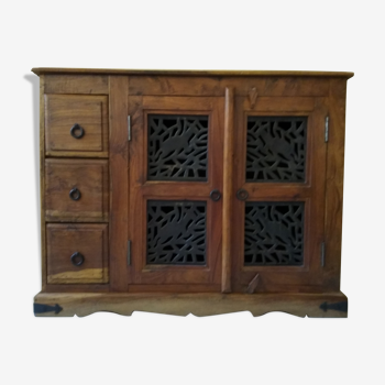 Wood and iron sideboard