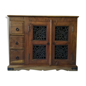 Wood and iron sideboard