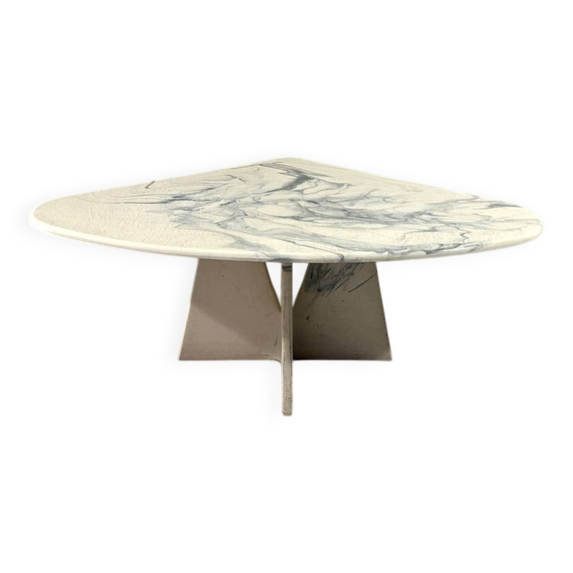 Artificial marble coffee table side table 1980’s