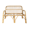 Rattan and bamboo bench