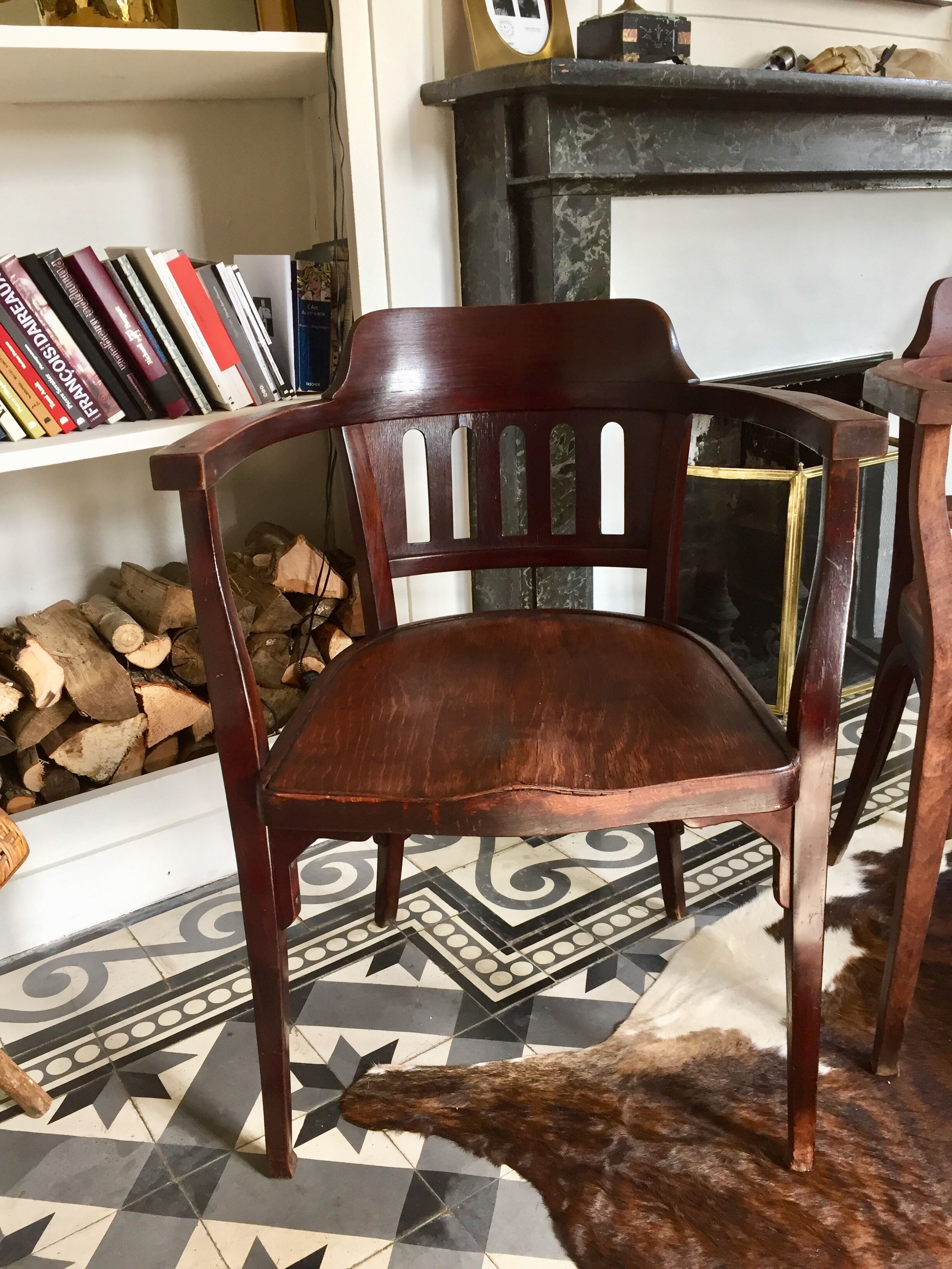 Paire de Fauteuils de bistrot J-J Kohn