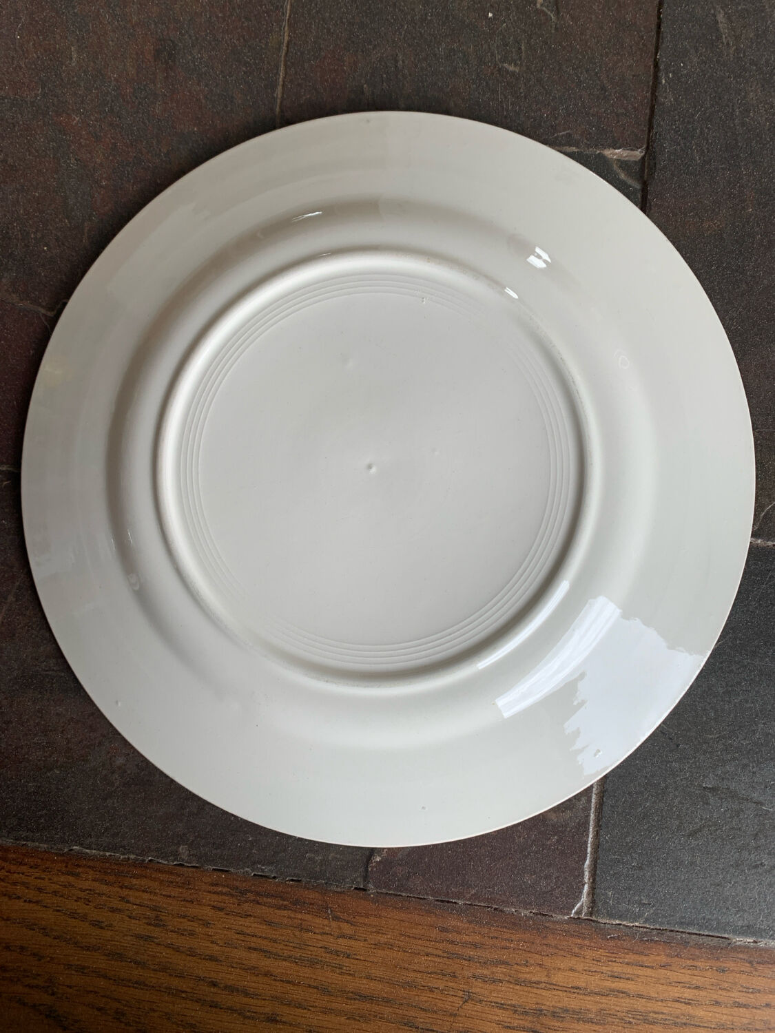 6 vintage floral ceramic dinner plates – retro country style