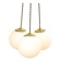 Mid-Century Italian Brass & Opaline Cluster of Lamps