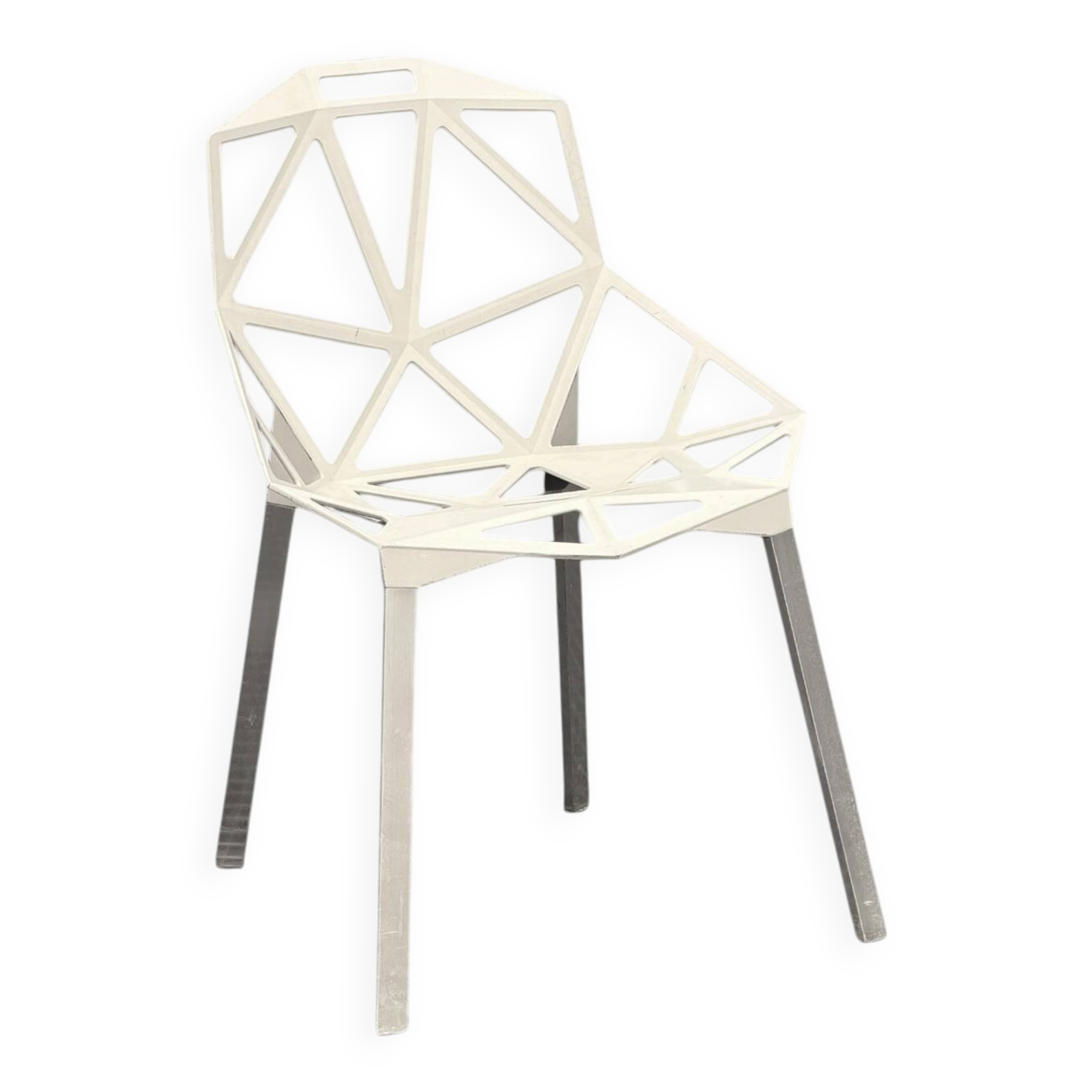 Pair of Chair One chairs — Konstantin Grcic for Magis, aluminium