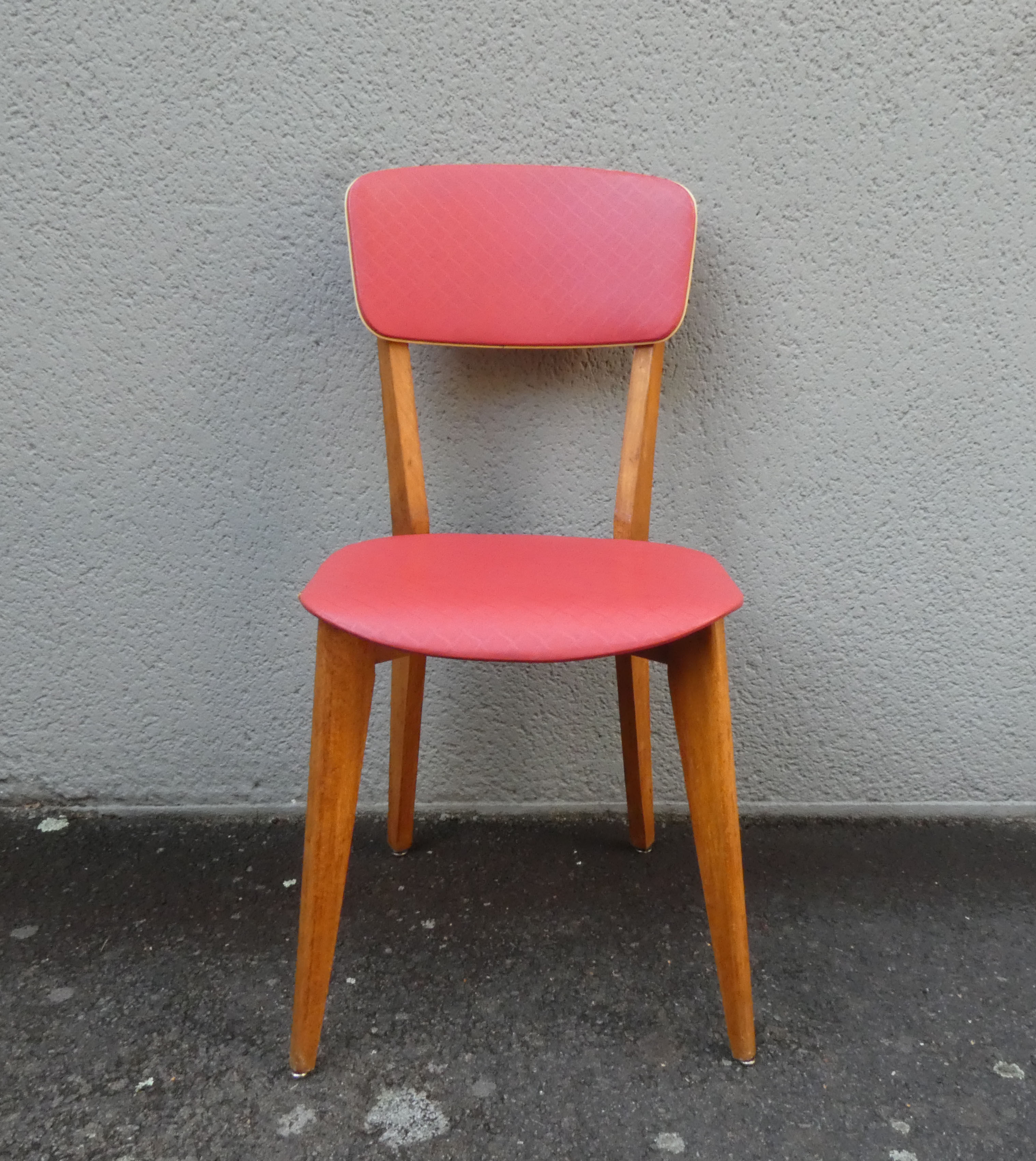 old vintage red chair