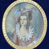 Ancien cadre velours bleu