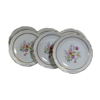 Assiettes de table anciennes en porcelaine estampillé C.N.P