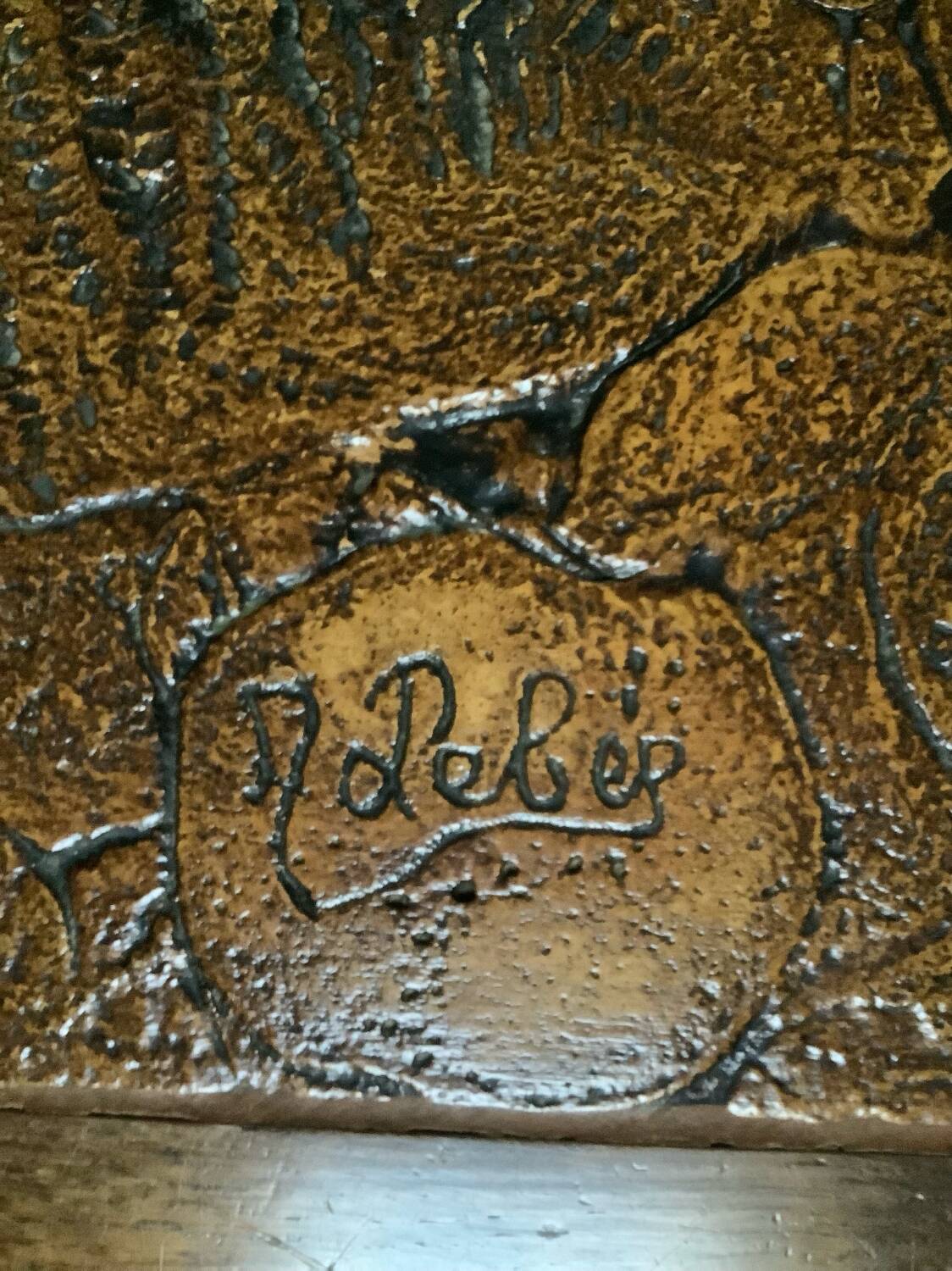 Ceramic coffee table signed Capron style