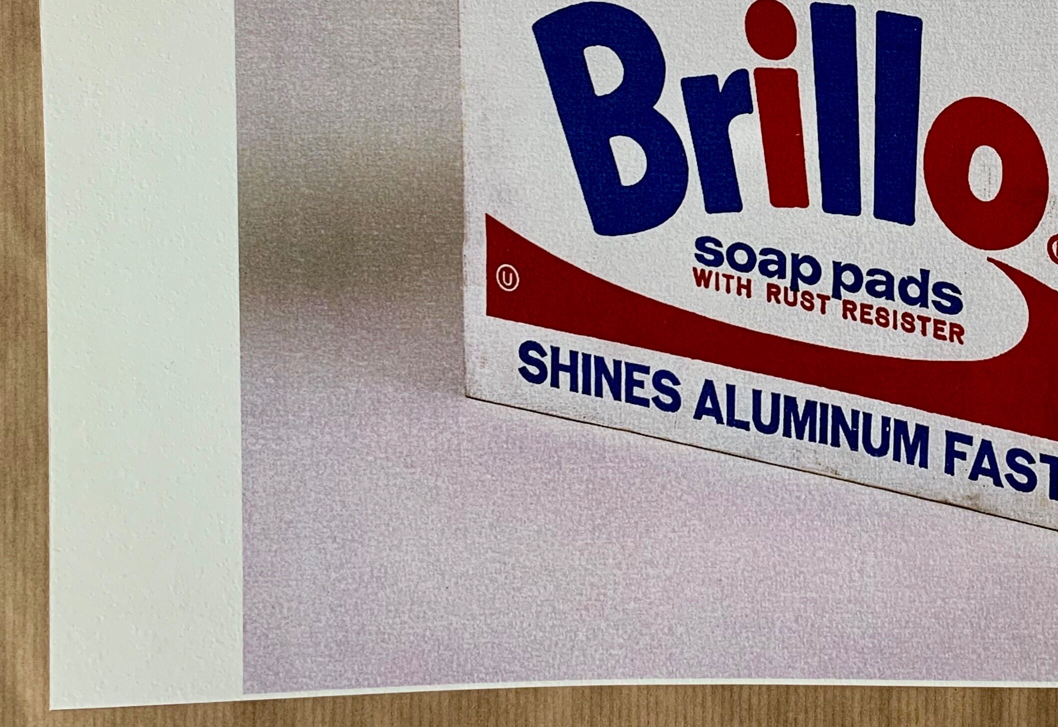Lithographic print pop art by andy warhol "brillo box 1964"