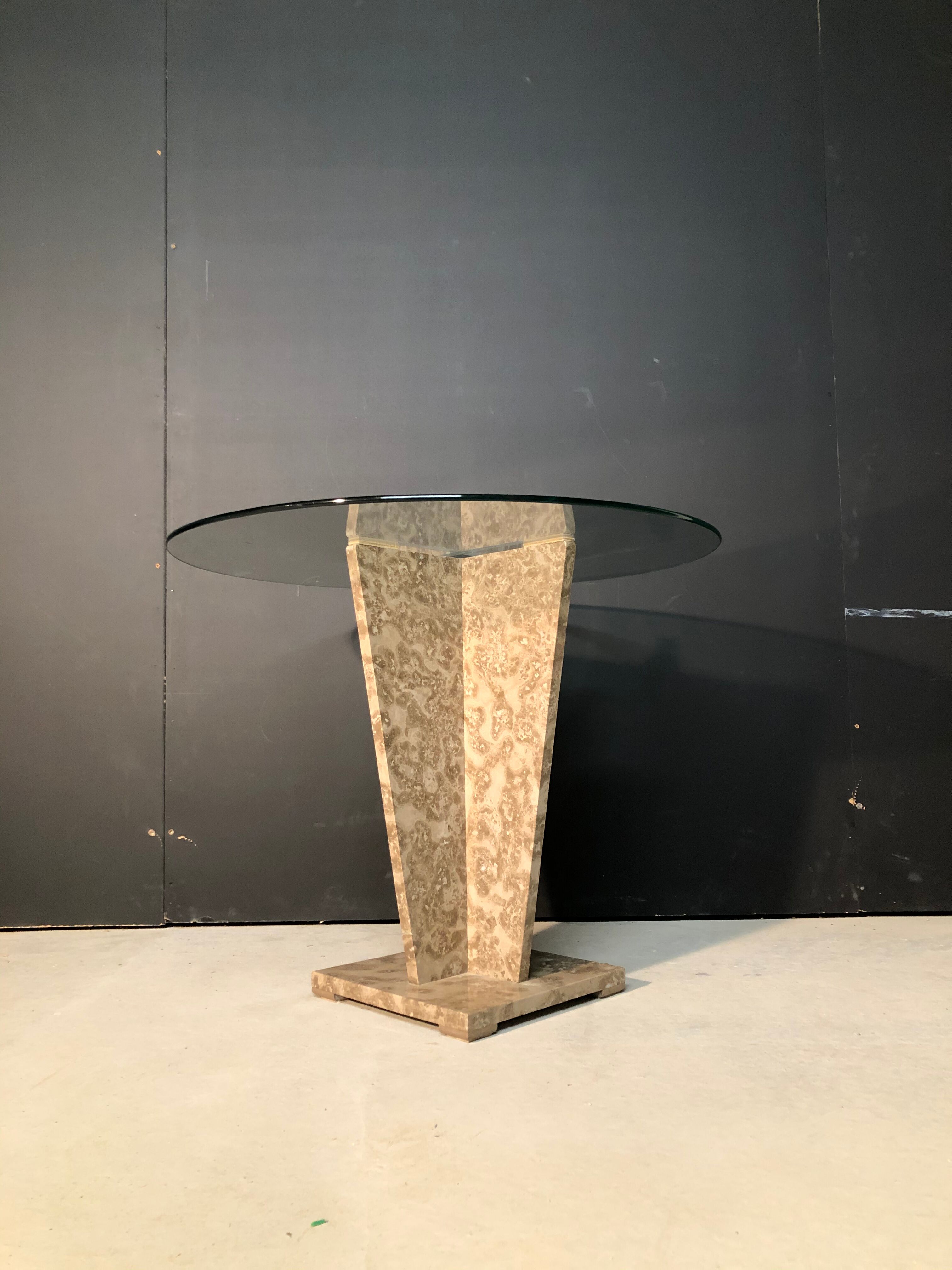 Side table / piece of sofa in marble 80s