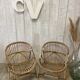 Pair of vintage rattan armchairs