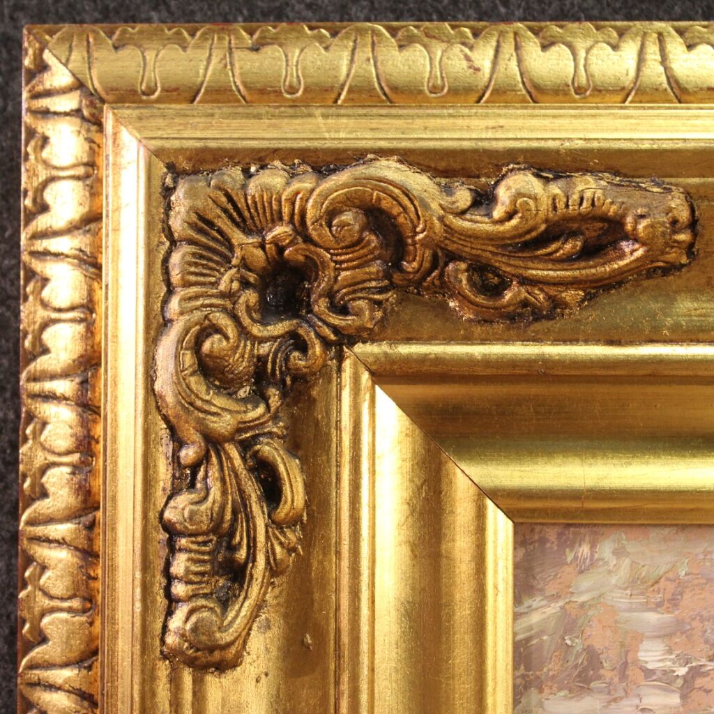 Painting signed in the impressionist style from 20th century