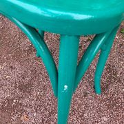 Set of 4 green bistro chairs