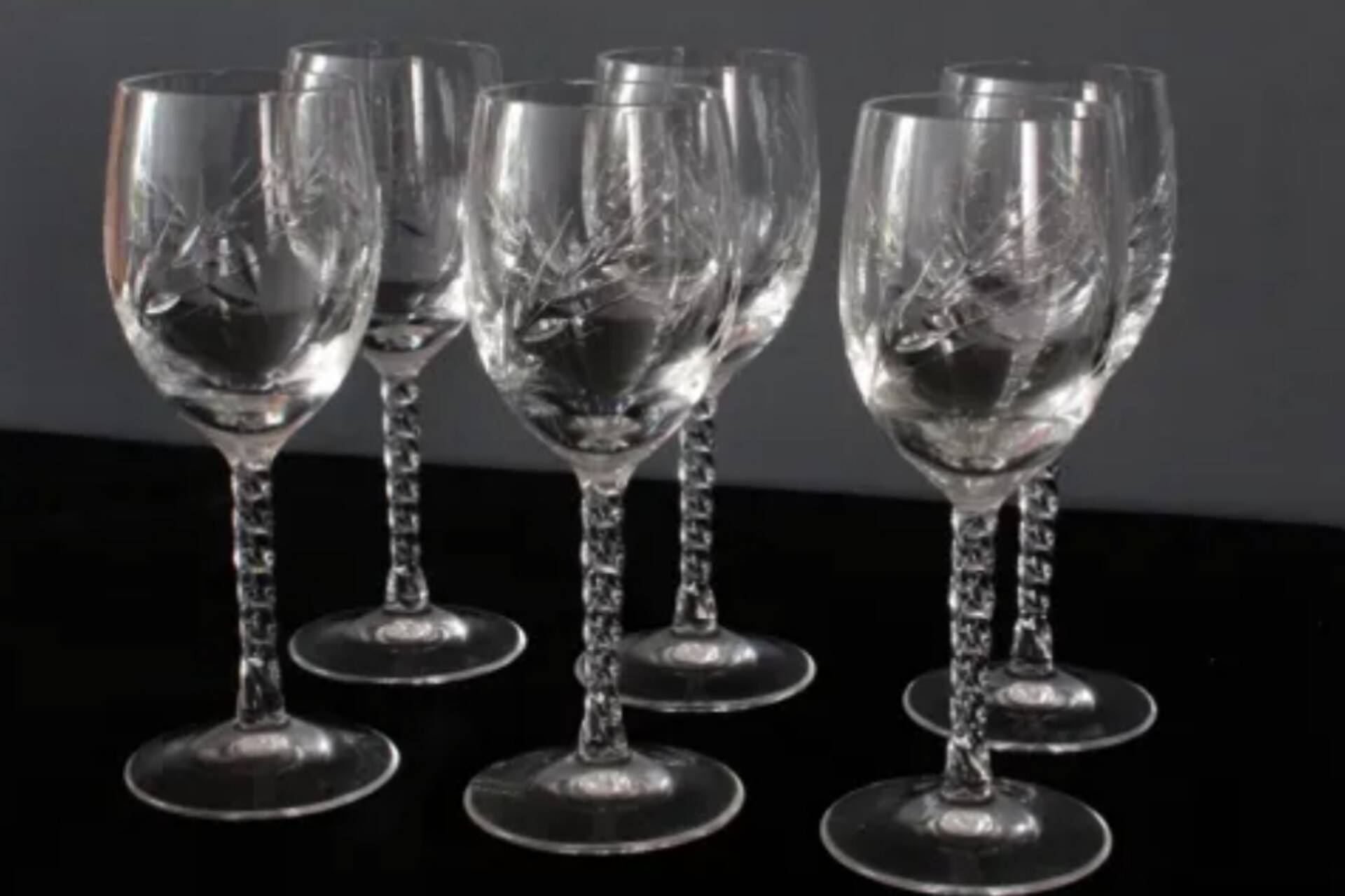 6 stemmed glasses 24 cl "épi" - Fleury, Cristal d'Arques