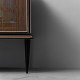 Buffet en bois vintage moderne des années 1950