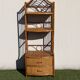 Vintage 1960s Rattan Bamboo Bookcase Shelf Buffet