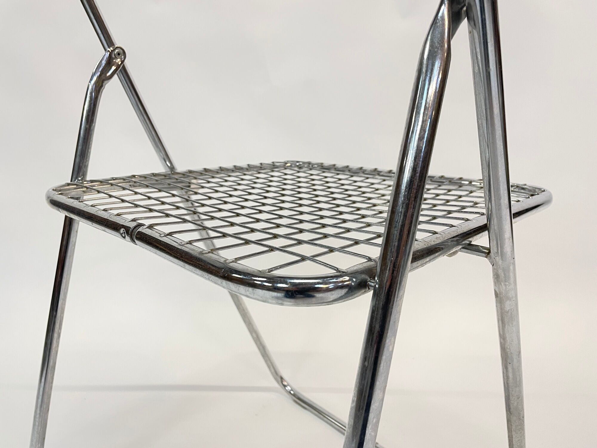 Set of four chrome folding chairs by Niels Gammelgaard for Ikea 1970