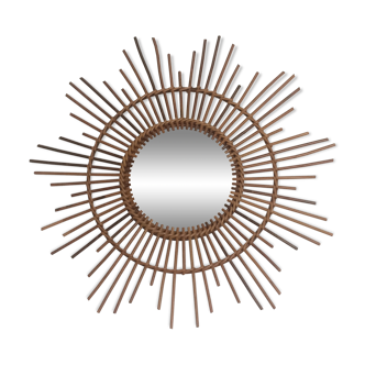 Mirror rattan Sun. 70 cm. 60 years.