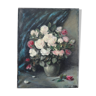 Oil on canvas bouquet of roses still life