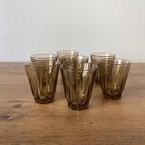 Verres à eau en verre fumé