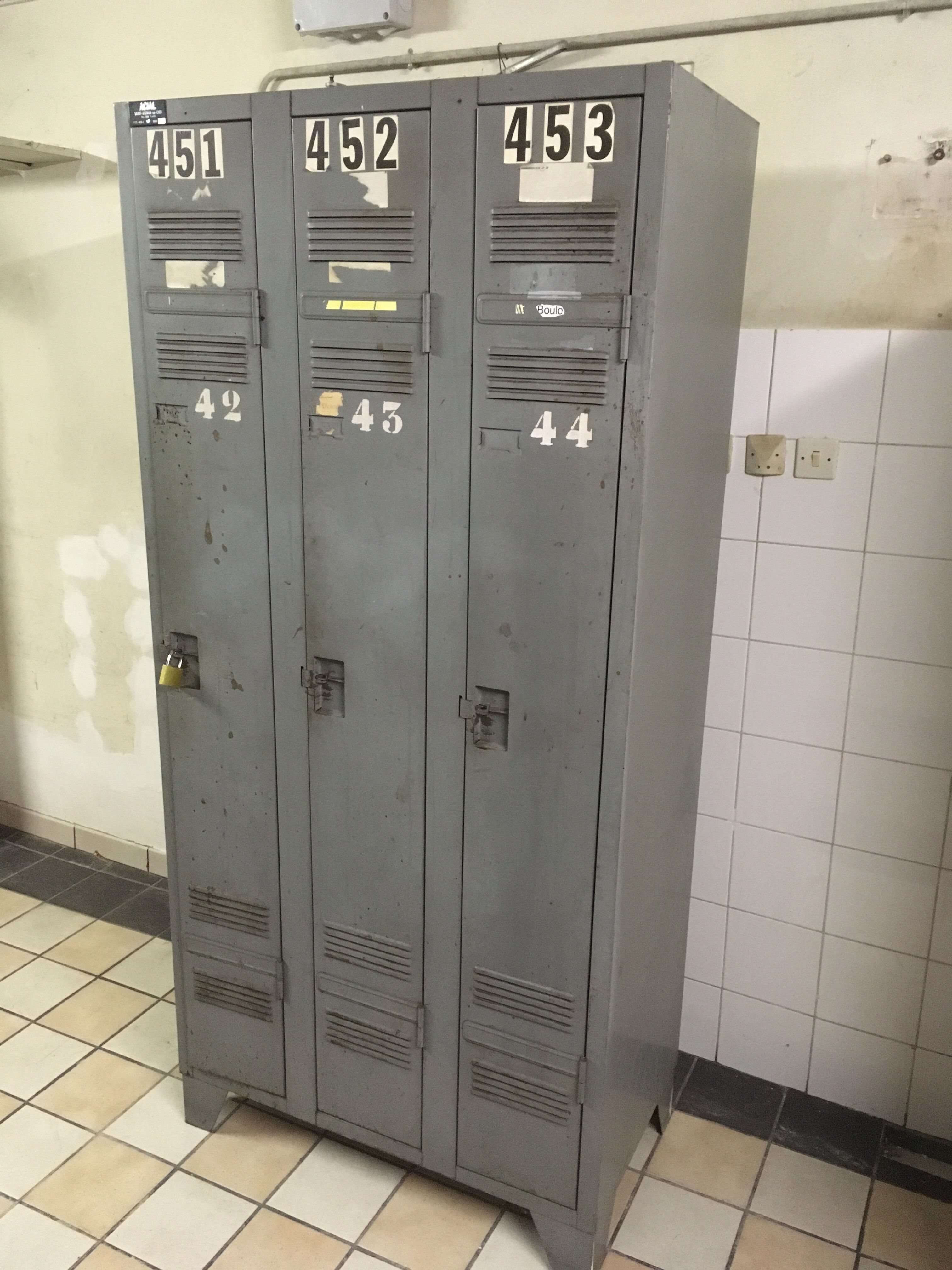 Old vintage industrial cloakroom