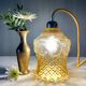 Vintage amber glass tulip ride