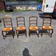 4 Louis XV style chairs in solid oak