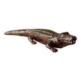 Multicolored Glazed Ceramic Crocodile Sculpture by Coccodrillo Italia, 1960s – Italian Vintage Decor