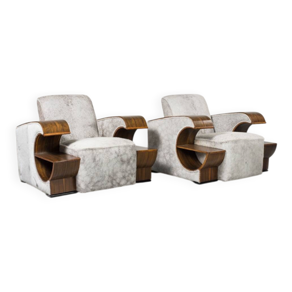 Paire de fauteuils art déco
