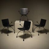 Set of 4 Rare Gigi Chairs by Boonzaaijer & Mazairac for Hennie de Jong Int.