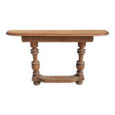 Console néo-classique chêne massif à colonnes