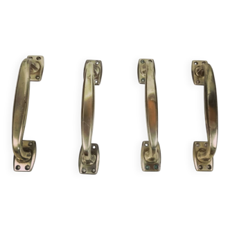 Série de 4 poignées de porte en bronze vintage.