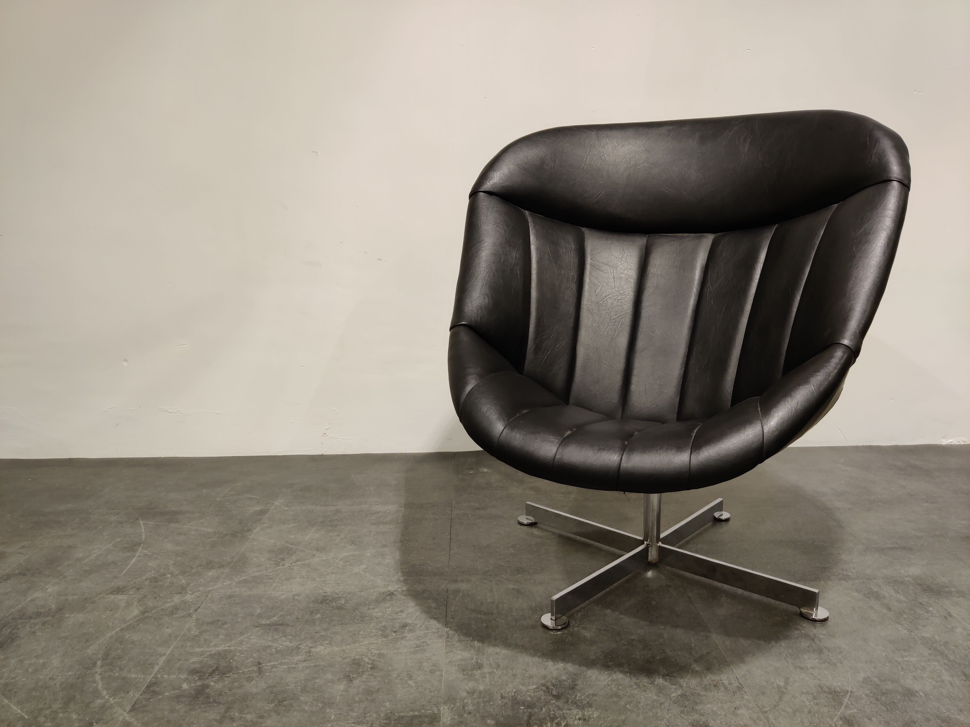 Vintage swivel chair by Rudolf Wolf for Rohé Noordwolde, 1960