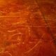 Table basse acajou et cuir  XIX eme