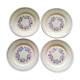 Set of 4 dessert plates trifle model of the Badonviller manufacture