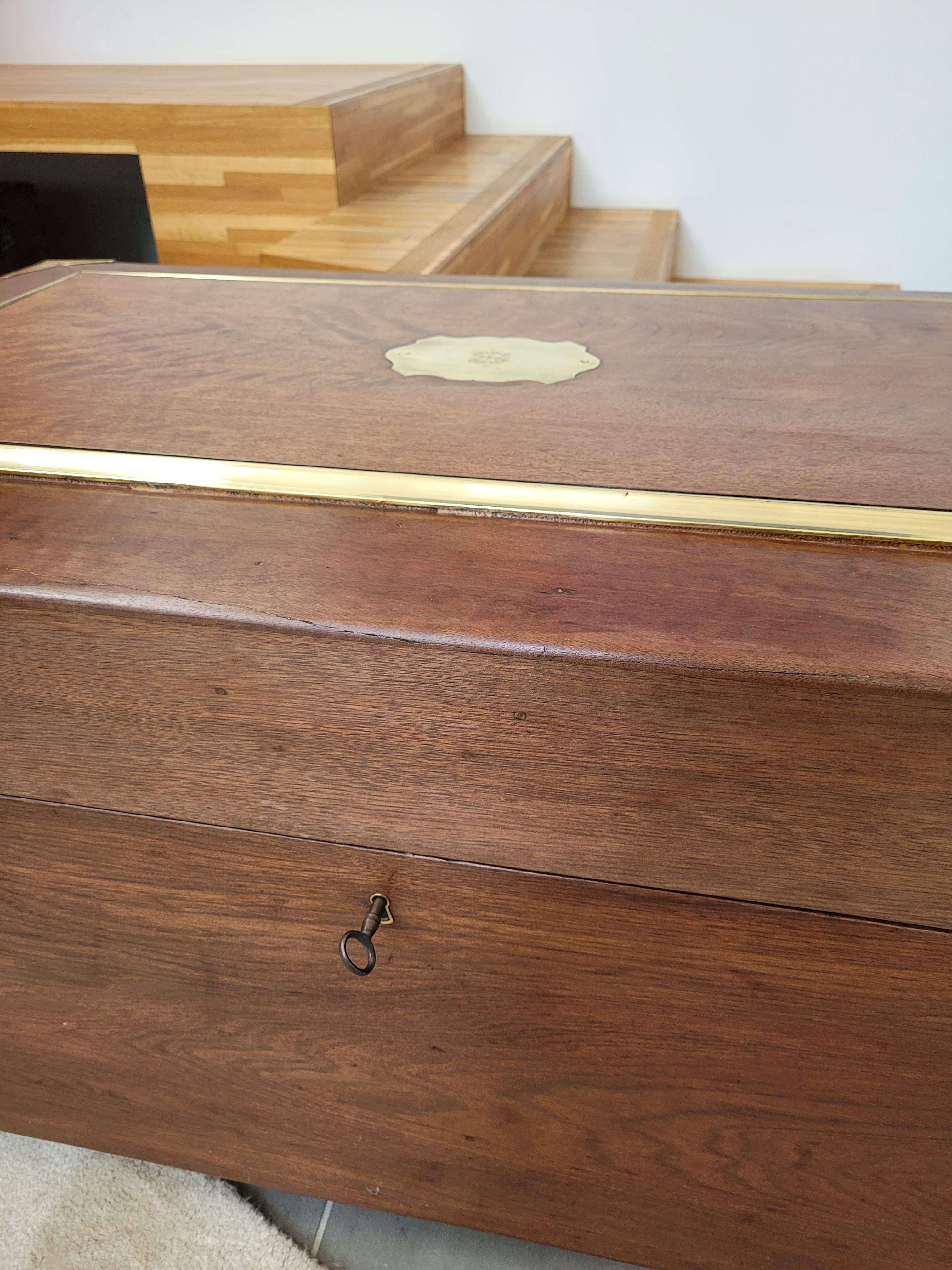 Solid mahogany chest
