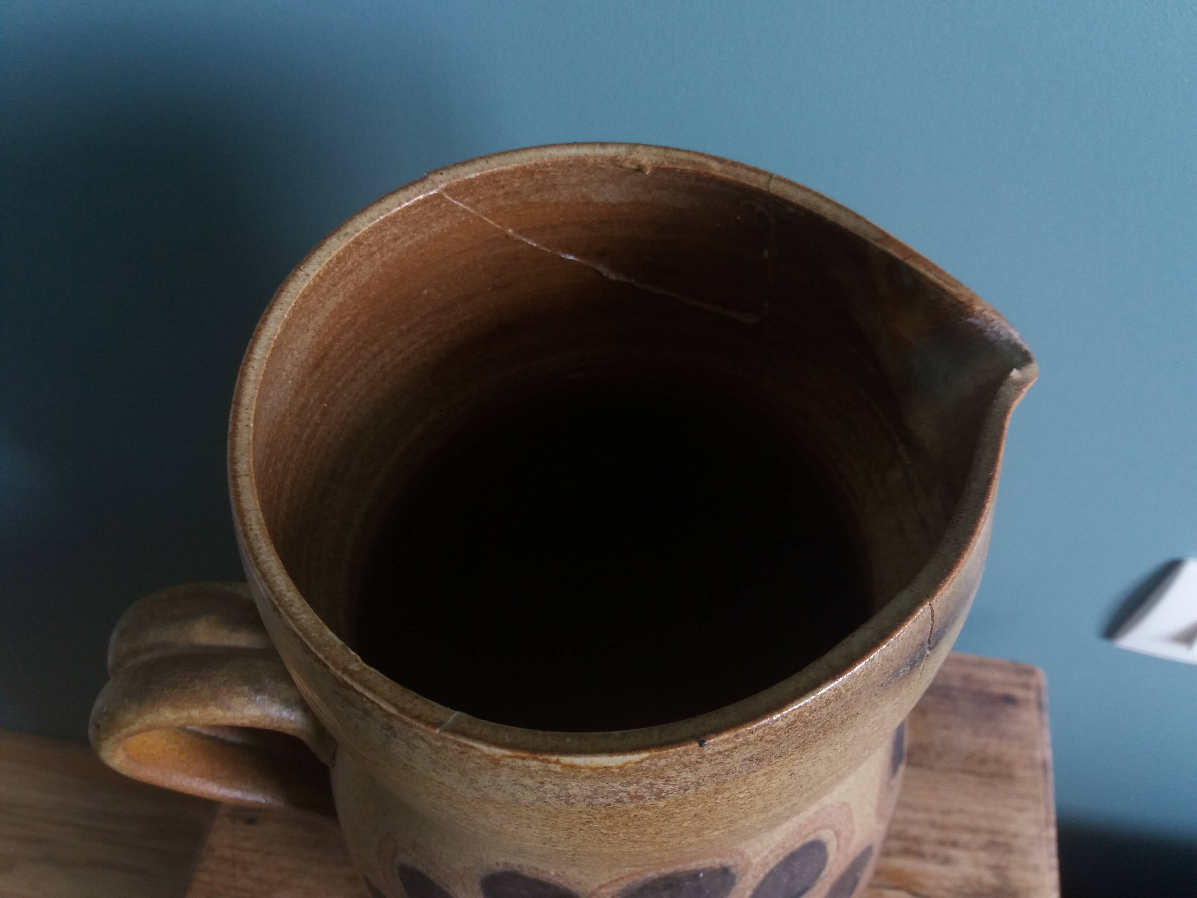 30 cm pitcher vase signed Jean-Claude Courjault Keraluc