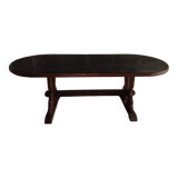 Oak table with glass top