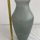 Large glass vase, Trait d'Union, gray-green tones, sandblasted vase decoration, elegant and chic