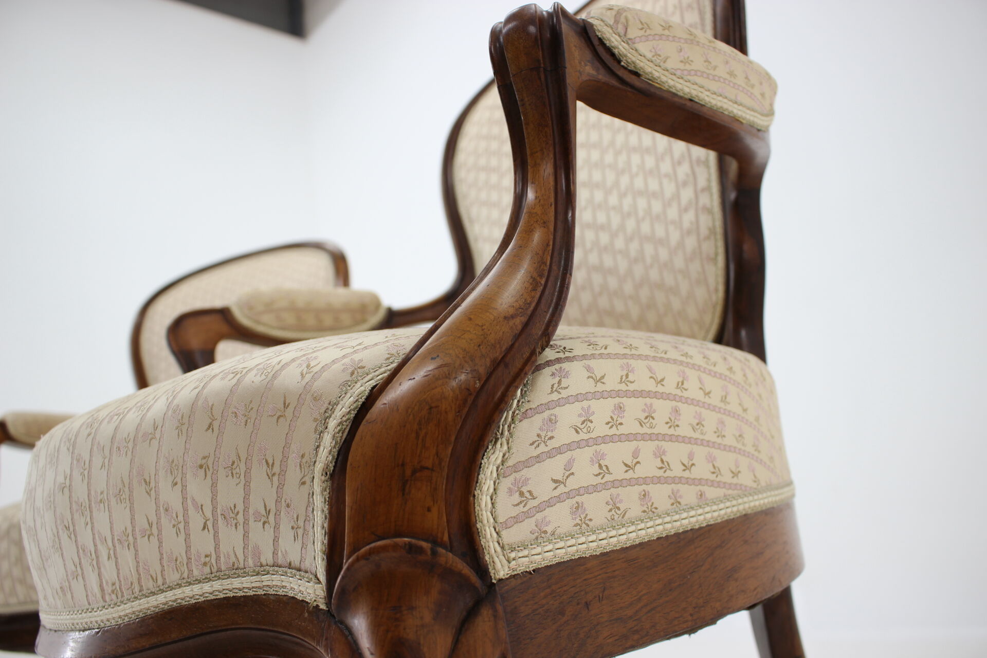 Pair of original danish rococo chairs 1900s