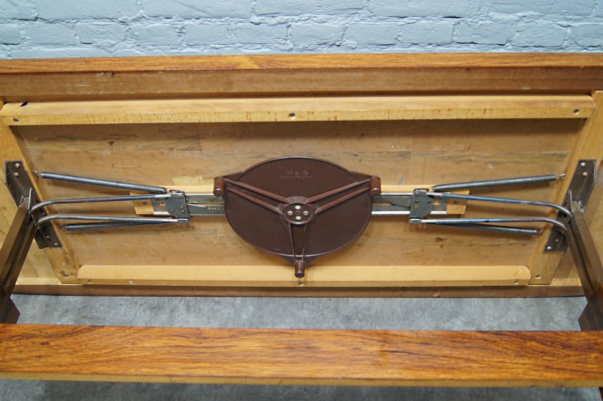 Vintage adjustable rosewood dining or coffee table from K&G, 1960s