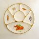 Appetizer plate, seaside design, Gien earthenware, 1960