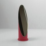 Miroir vintage fuchsia style rouge à lèvres en plastique et verre, Italie, années 1970