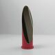 Vintage fuchsia lipstick-style plastic and glass mirror, Italy, 1970s