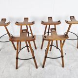 Mid century brutalist bar stools, 1960s
